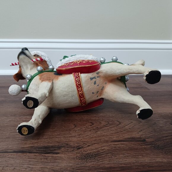 Danbury Mint Retired Large Christmas Santa Beagle Statue Figurine Dog READ - Picture 6 of 7